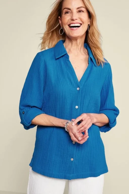 Best Soft Surroundings Addison Gauze Big Shirt