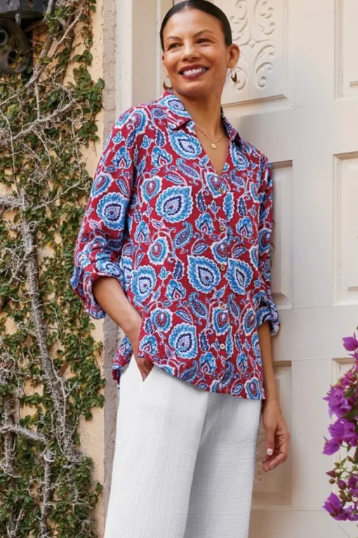 Best Soft Surroundings Addison Gauze Big Shirt