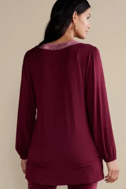 Hot Soft Surroundings Adornment Top Cabernet