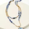 Fashion Soft Surroundings Afina Drop Necklace BlueLapis