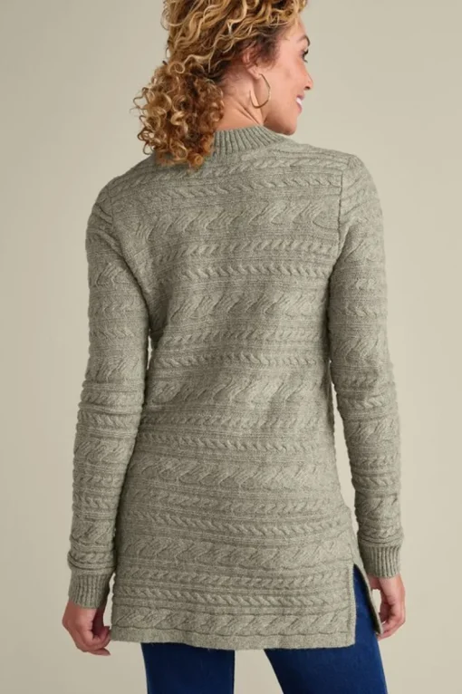 Hot Soft Surroundings Alena Cable Sweater Tunic