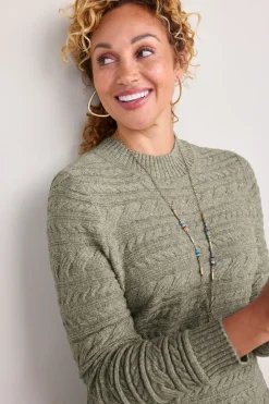 Hot Soft Surroundings Alena Cable Sweater Tunic