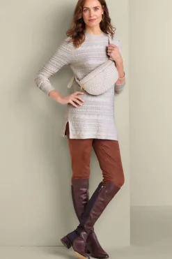Hot Soft Surroundings Alena Cable Sweater Tunic