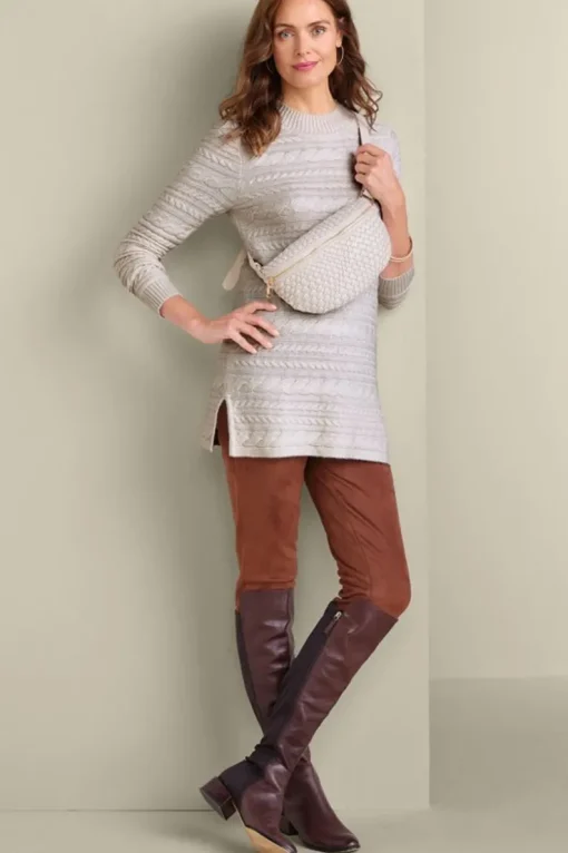Hot Soft Surroundings Alena Cable Sweater Tunic