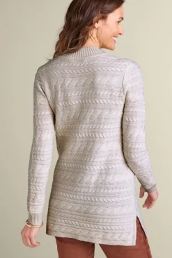 Hot Soft Surroundings Alena Cable Sweater Tunic