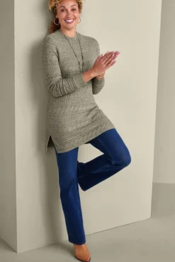 Hot Soft Surroundings Alena Cable Sweater Tunic