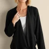 Sale Soft Surroundings Alicante Linen Blend Topper Black