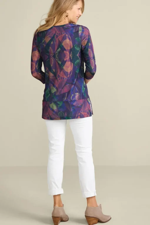 Sale Soft Surroundings Alila 3/4 Sleeve Tunic WarmIrisMulti