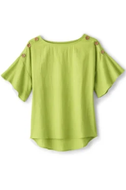 New Soft Surroundings Andrea Linen Blend Pullover