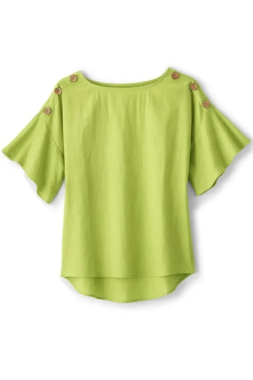New Soft Surroundings Andrea Linen Blend Pullover