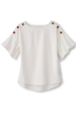 New Soft Surroundings Andrea Linen Blend Pullover