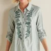 Fashion Soft Surroundings Anisa Tunic GreenMilieuStripe