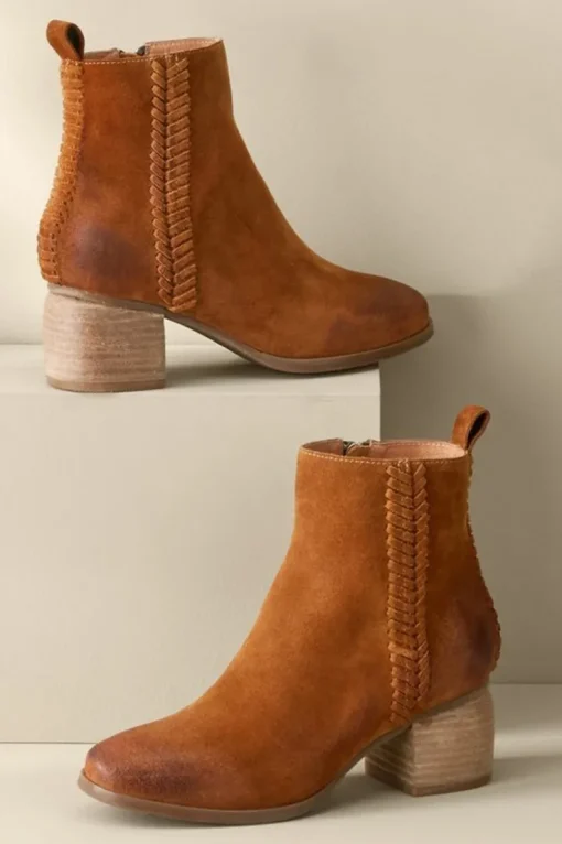 Online Soft Surroundings Antelope Nila Braid Bootie Cognac