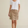 New Soft Surroundings Antigua Utility Skort Sesame