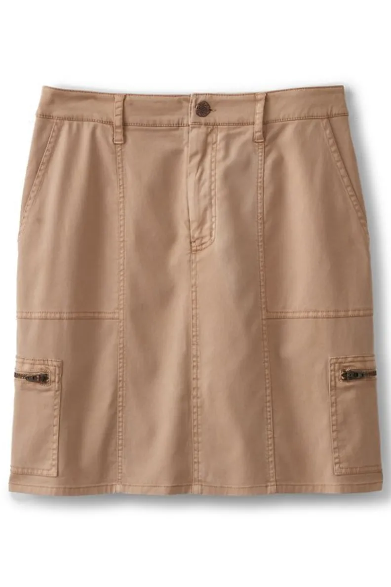 New Soft Surroundings Antigua Utility Skort Sesame