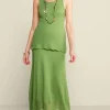 Fashion Soft Surroundings April Crochet Sweater Skirt PiquantGreen