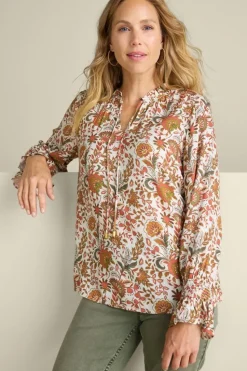 Online Soft Surroundings Asha Long Sleeve Top AutumnalGarden