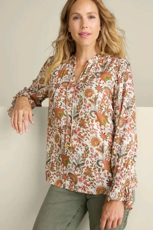 Online Soft Surroundings Asha Long Sleeve Top AutumnalGarden