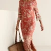 New Soft Surroundings Asteria Dress CoralFloral