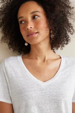 Fashion Soft Surroundings Aubrey Linen Slub Tee
