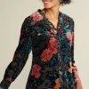 Online Soft Surroundings Autumn Velvet Tunic BlackMulti