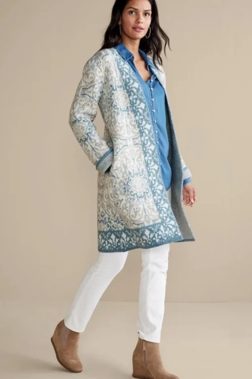 Sale Soft Surroundings Barra Cardigan MedallionMulti