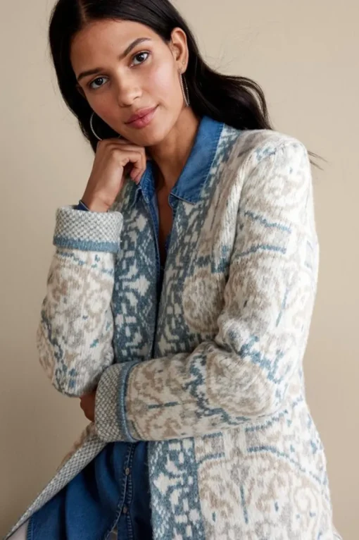 Sale Soft Surroundings Barra Cardigan MedallionMulti