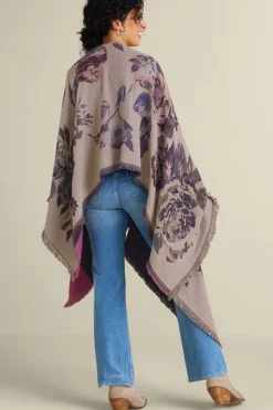 Clearance Soft Surroundings Beatrix Floral Wrap MidnightMulti