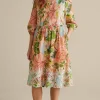 Best Soft Surroundings Bellicia Embroidered Midi Dress MultiFloral