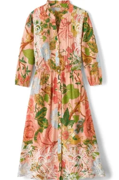 Best Soft Surroundings Bellicia Embroidered Midi Dress MultiFloral