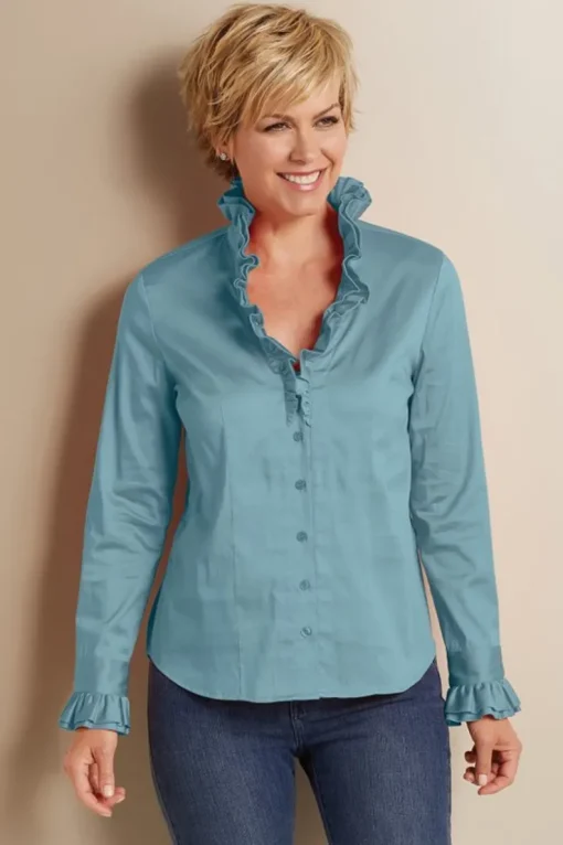 Discount Soft Surroundings Boleyn Shirt White