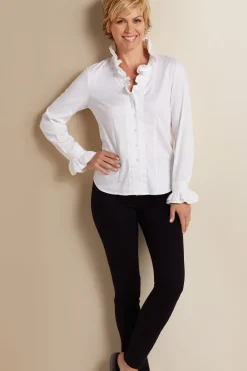 Discount Soft Surroundings Boleyn Shirt White