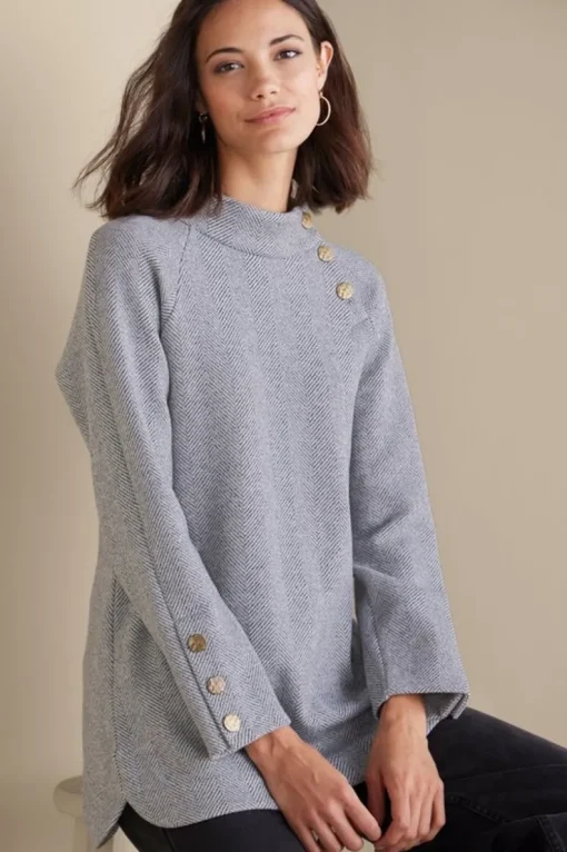 Sale Soft Surroundings Brooke Tunic Black/WhiteCombo