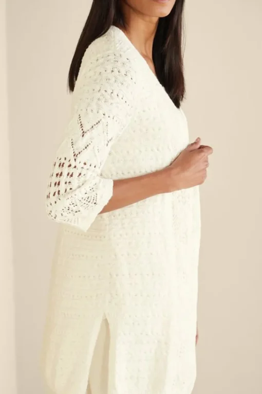 Fashion Soft Surroundings Calistoga Pointelle Cardigan GreenMilieu