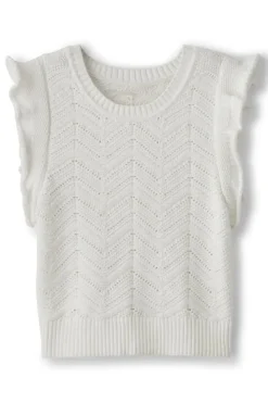 Outlet Soft Surroundings Celina Flutter Sleeve Sweater IvoryPearl