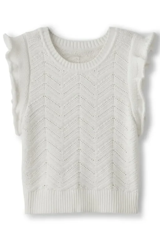 Outlet Soft Surroundings Celina Flutter Sleeve Sweater IvoryPearl