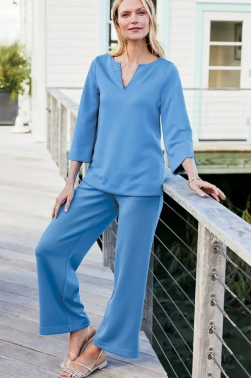 Online Soft Surroundings Ceri Knit Wide-Leg Pants