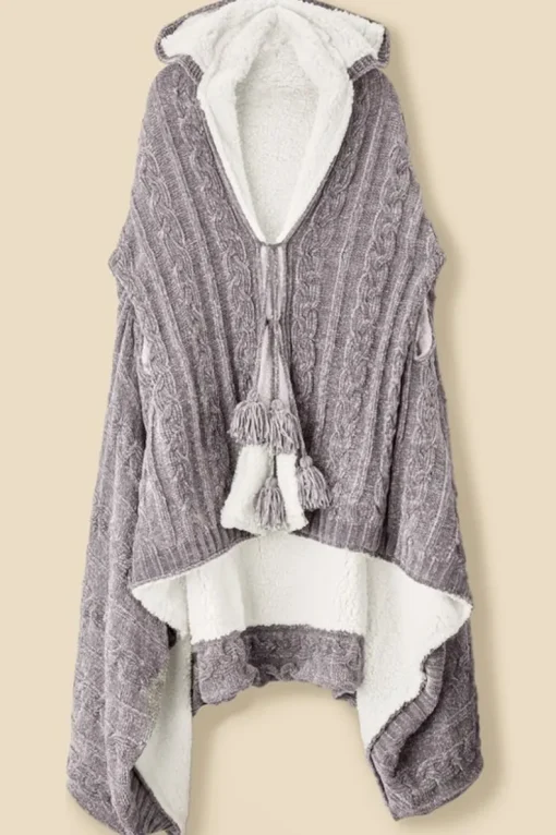Clearance Soft Surroundings Chenille Sherpa Wearable Throw