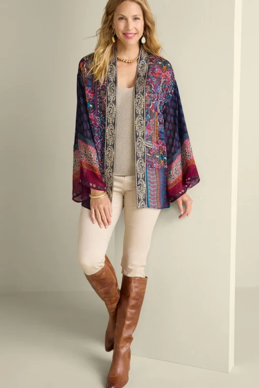 Fashion Soft Surroundings Cindra Topper AutumnalPatchworkMulti