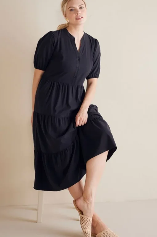 Outlet Soft Surroundings Claudia Midi Dress Black
