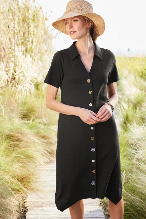 Best Soft Surroundings Danielle Button Dress