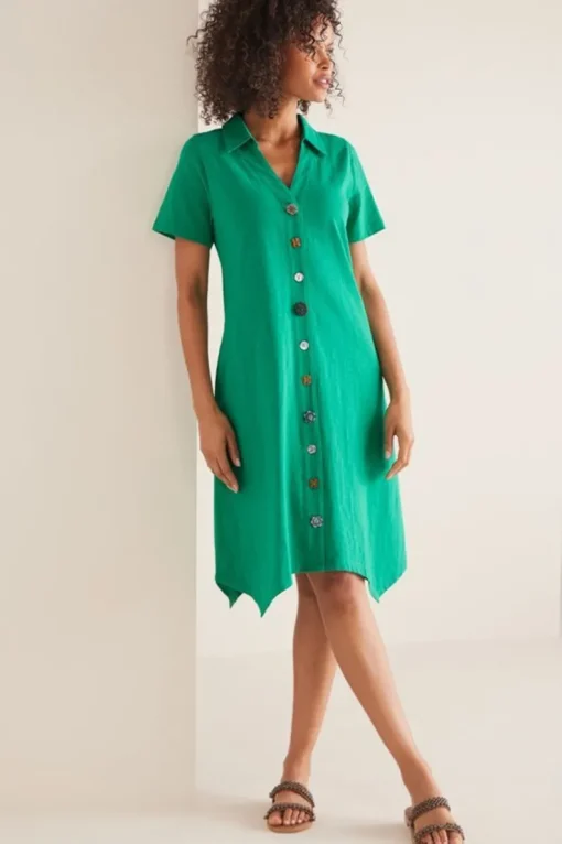 Best Soft Surroundings Danielle Button Dress