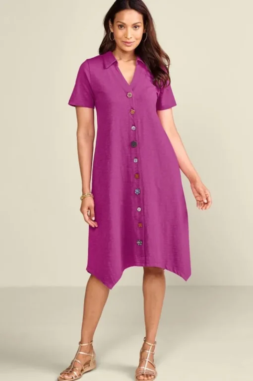 Best Soft Surroundings Danielle Button Dress