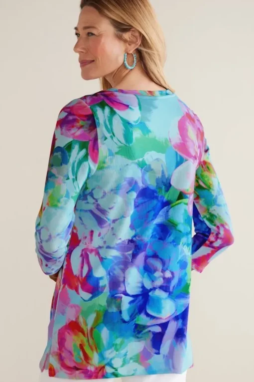 Outlet Soft Surroundings Darcy Tunic PinkSpringFloral