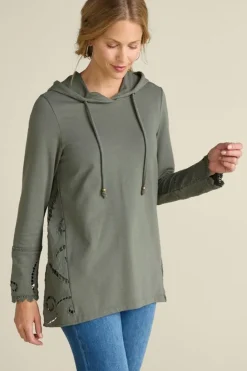 Hot Soft Surroundings Dionne Top Olive