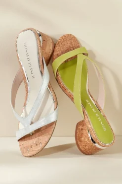 Discount Soft Surroundings Donald Pliner Mida Cork Heel Slide