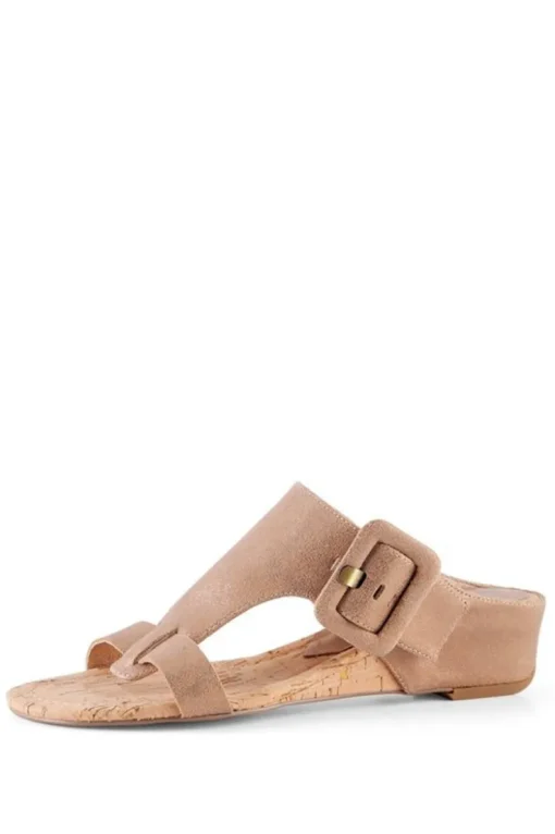 Fashion Soft Surroundings Donald Pliner Ofelia Wedge Slide PaleGold