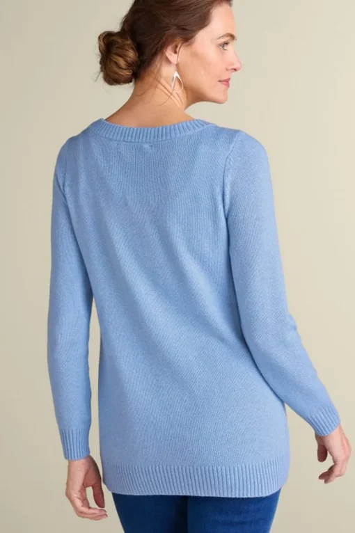 Discount Soft Surroundings Draya Eyelash Sweater Snowflake