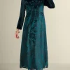 Online Soft Surroundings Emaline Velvet Burnout Maxi Dress JuneBug
