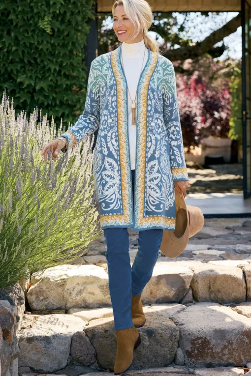 Outlet Soft Surroundings Ezer Jacquard Duster WeekendScarf